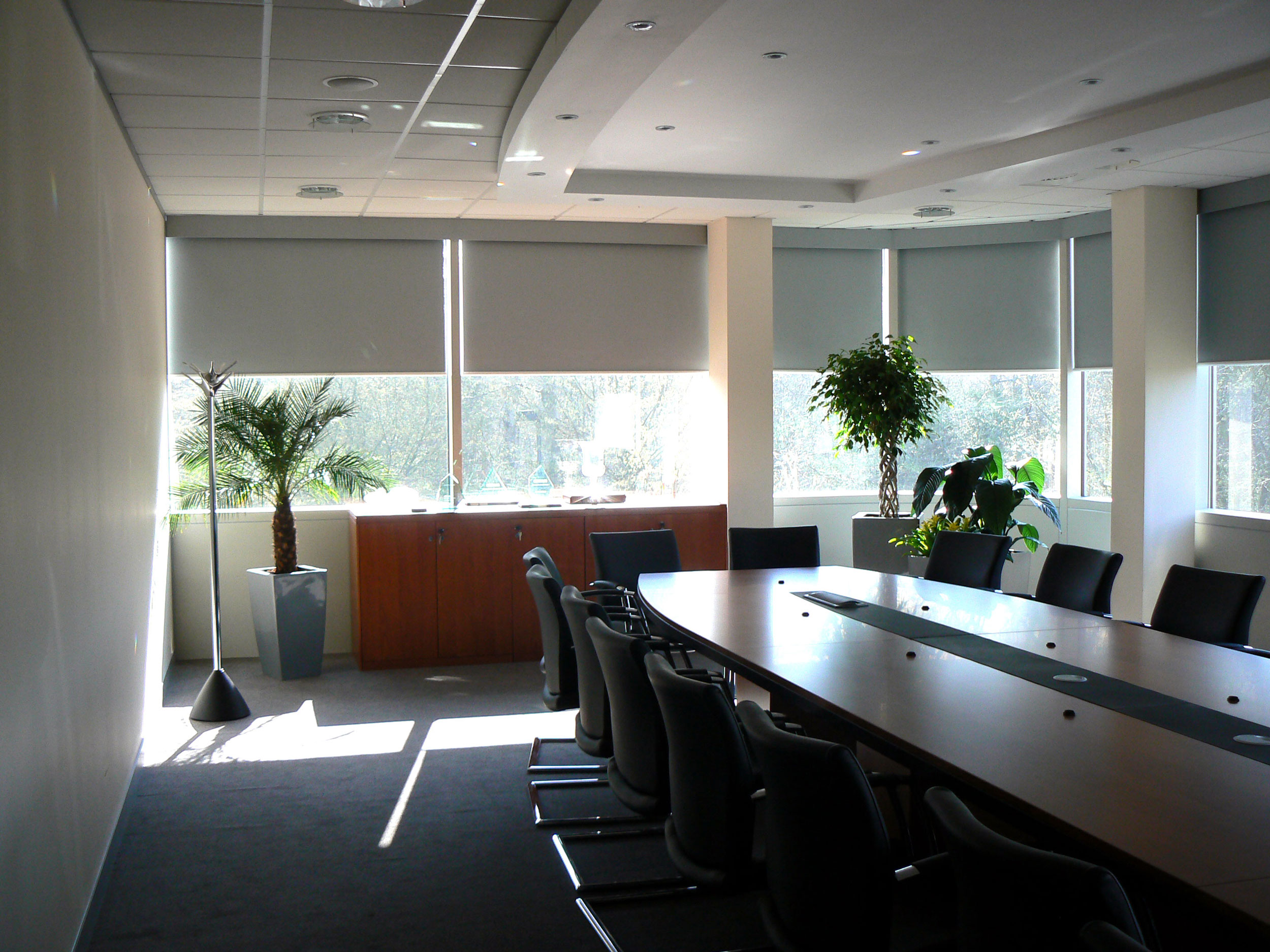 blackout shades conference room