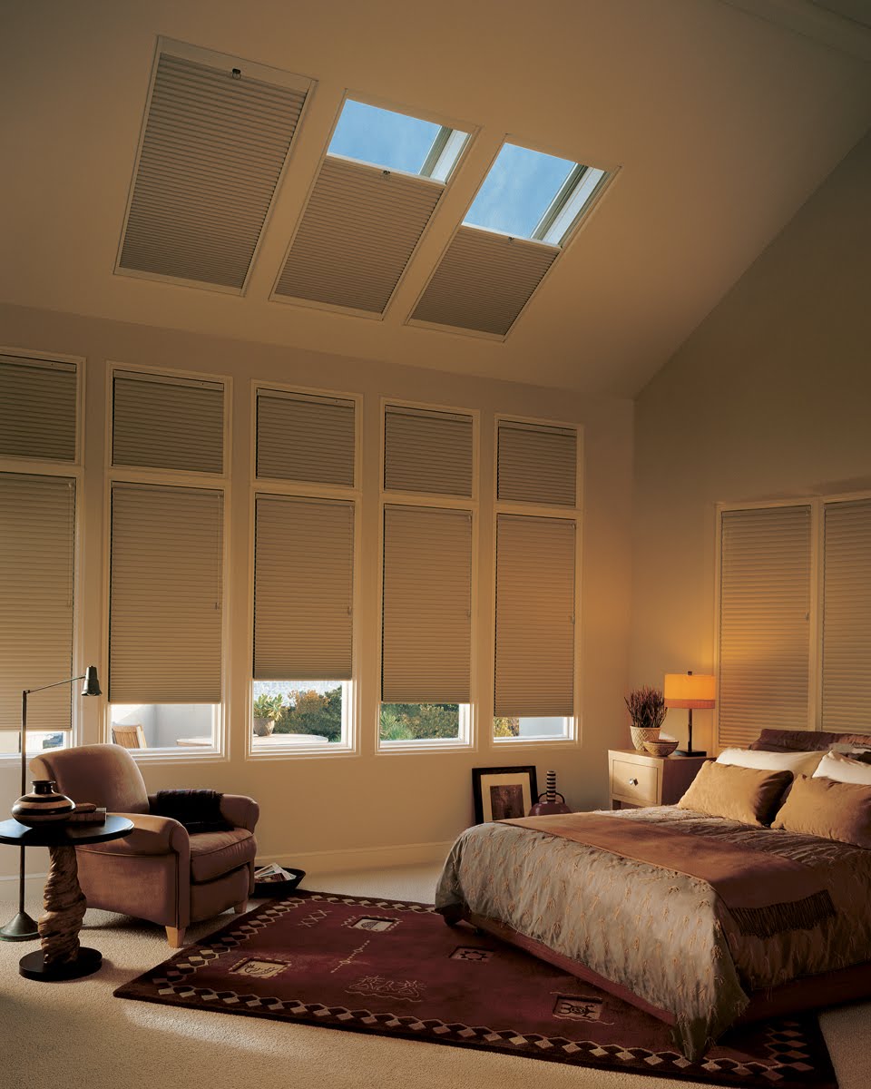 Honeycomb shades skylight